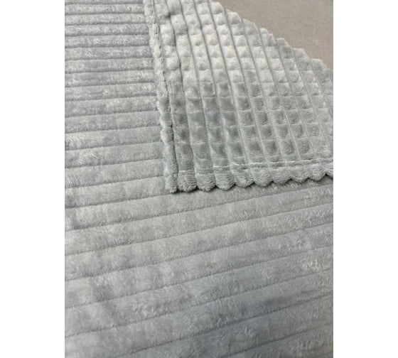 Плед Костромской текстиль Велсофт Кубики, 200x220 см, серый 00-00804403