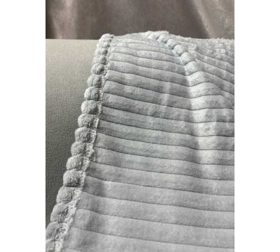 Плед Костромской текстиль Велсофт Кубики, 200x220 см, серый 00-00804403