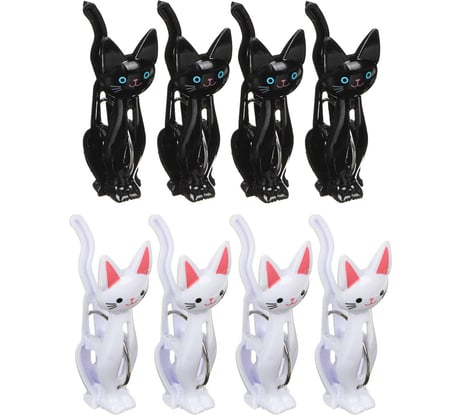 Набор прищепок VETTA 4 шт., Кошки, пластик, 2 цвета 453-082