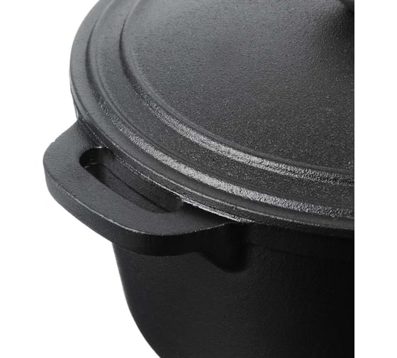 Кастрюля VETTA чугун, 3.8 л, d23x10 см, чугун. крышка, нерж. ручка 808-019