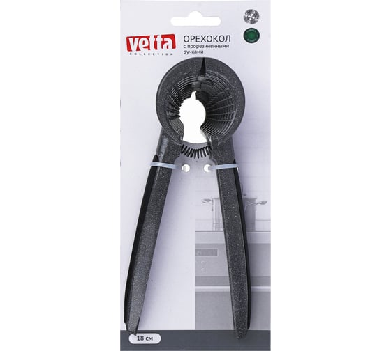 Орехокол VETTA с прорезиненными ручками, 18 см, сталь 884-495