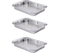 Набор алюминиевых форм для приготовления VETTA 3 шт., 31,5x22x4 см, дно 27,5x17,5 см, 2235 мл, L-край 438-252
