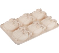 Силиконовая форма VETTA 6 ячеек, 26x17x3.5 см, Сова 856-158