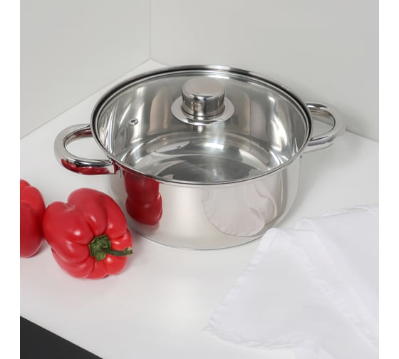 Кастрюля с крышкой VETTA Джерси 2.6 л, 20x10 см 822-070