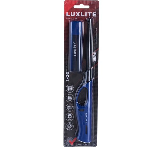 Бытовая пьезо зажигалка Luxlite XHG 300 + топливо XHC 003 RUS5 20 мл 498