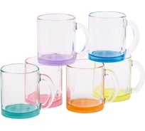 Набор кружек для чая ООО "ОСЗ" ЧАЙНАЯ ЛАК МИКС НЬЮ 320мл 6шт 04C1208LMN-ECOM