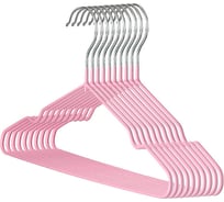 Вешалка-плечики для одежды Ridberg металлические детские 10 шт, розовый 1214048