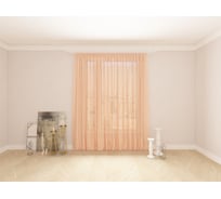 Тюль Костромской текстиль Микровуаль, ширина 240 см высота 290 см, персиковый 00000000174