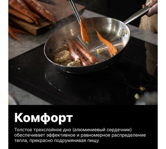 Сковорода FISKARS 28 см, All Steel Pure 1065628