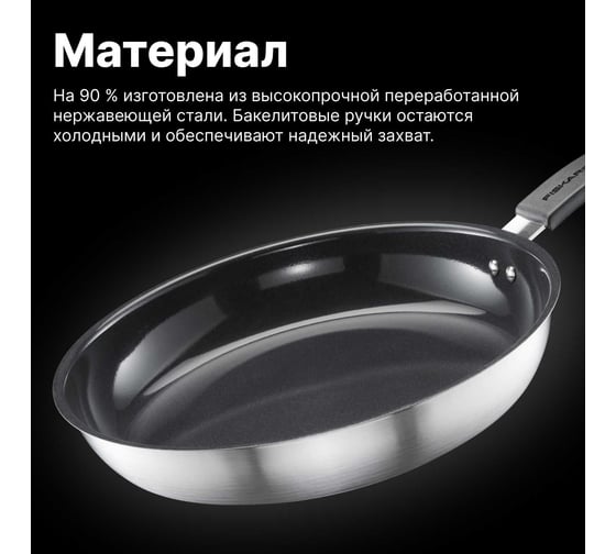 Сковорода FISKARS с керамическим покрытием, 26 см, Functional Form 1072311