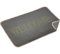 Придверный коврик Рыжий кот Welcome без подложки, 38x58 см, полиэстер 008452