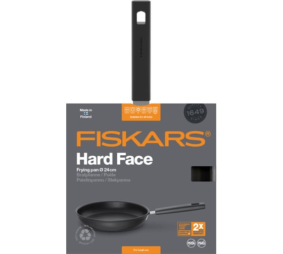 Сковорода FISKARS ф 24 см, Hard Face 1052222