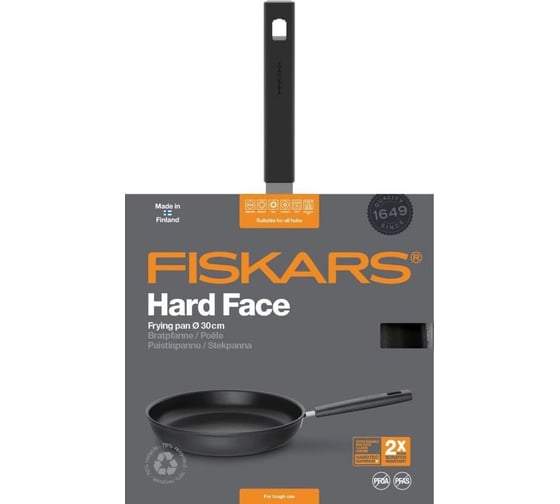 Сковорода FISKARS ф 30 см, Hard Face 1052225