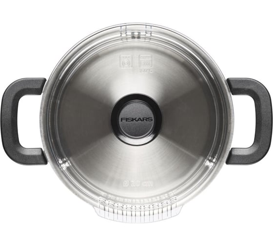 Кастрюля FISKARS с керамическим покрытием, 3 л, с крышкой, Functional Form 1072316