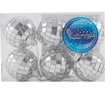 Набор елочных украшений Волшебная страна Шар зеркальный, 6шт, 4см 008028