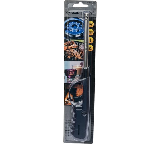 Газовая зажигалка Ecos 68M-BL черная 157823
