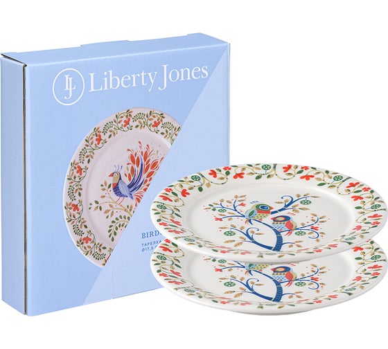 Набор тарелок Liberty Jones Love Birds из коллекции Birds of Paradise в подарочной упаковке, 18 см, 2 шт. LJ0000295