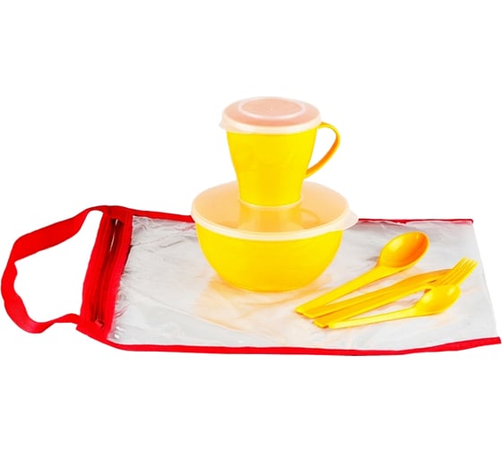 Походный набор посуды SOLARIS на 1 персону жёлтый S1105 1