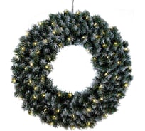 Светодиодный рождественский венок EGLO ALASKA, 26x0,064W (LED), IP44, B170, O700, пластик, сталь, 410927