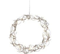 Светодиодный рождественский венок EGLO CURLY, 80x0,064W (LED), B60, O300, пластик, сталь, серебряный 411012