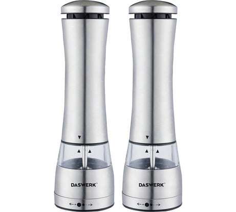 Набор мельниц для соли и специй DASWERK электрические с подсветкой, 2 штуки, PM-4 456622