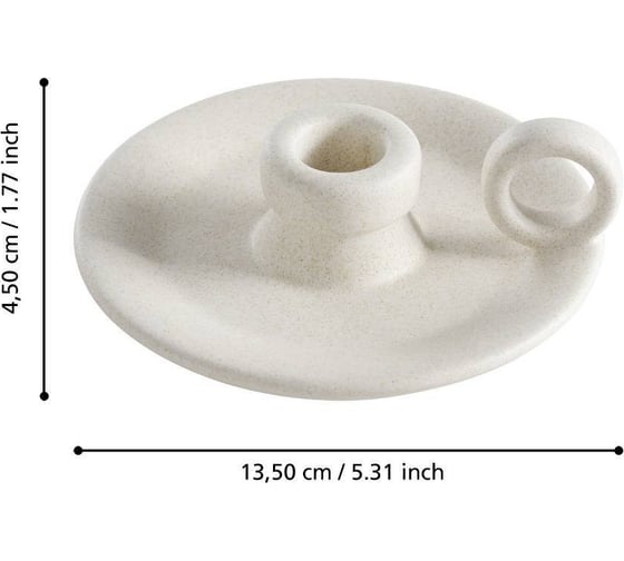 Подсвечник EGLO BETSIAKA, L135, B130, H45, керамика, бежевый 422123