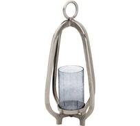 Подсвечник EGLO IBUSUKI, H620, O330, алюминий/стекло, цвет никель, синий 422118