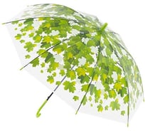 Зонт-трость полуавтоматический Рыжий кот BASIC, 90 см (ЭВА), листья, цвет зеленый 107778