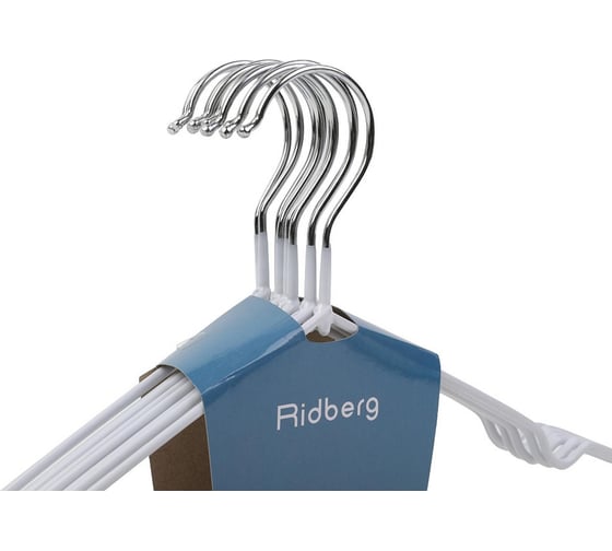 Вешалка-плечики для одежды Ridberg металлические 10 шт, белый (3 шт) Ridberg 1212558