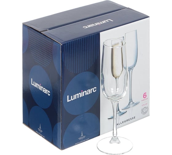 Набор фужеров для шампанского LUMINARC АЛЛЕГРЕСС 175 мл, 6 шт. J8162