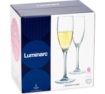 Набор фужеров для шампанского LUMINARC СИГНАТЮР (ЭТАЛОН) 170 мл, 6 шт. H8161