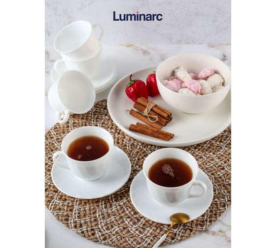 Набор чайный LUMINARC ТРИАНОН 8 предметов, 280 мл 67530
