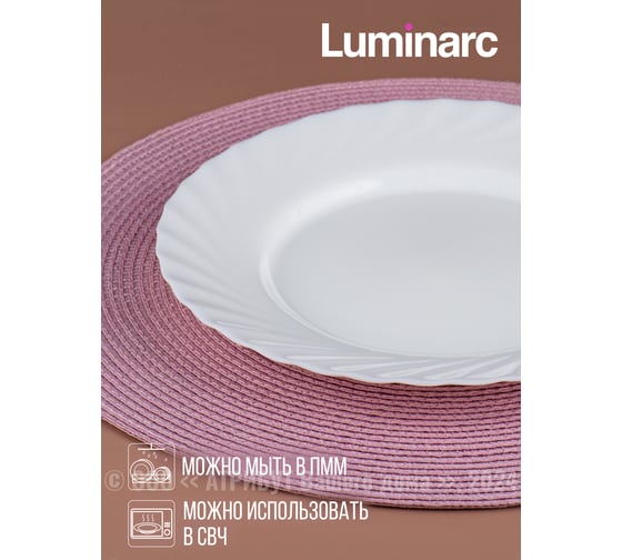 Тарелка обеденная LUMINARC ТРИАНОН 24,5 см N3645