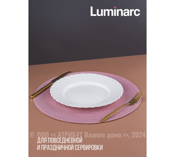 Тарелка обеденная LUMINARC ТРИАНОН 24,5 см N3645