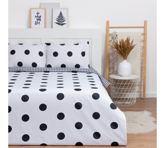КПБ LoveLife дуэт Circles 143x215 см-2шт, 225x240 см, 50x70 см-2шт, 100%хлопок, сатин, 125г/м² 9082465 1