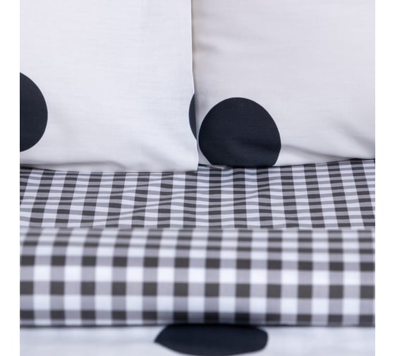 КПБ LoveLife дуэт Circles 143x215 см-2шт, 225x240 см, 50x70 см-2шт, 100%хлопок, сатин, 125г/м² 9082465