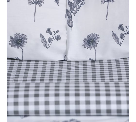 КПБ LoveLife дуэт Dark flowers 143x215 см-2шт, 225x240 см, 50x70 см-2шт100%хлопок, сатин125г/м² 9305080