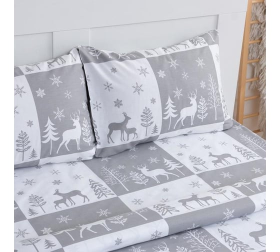 КПБ LoveLife евро " New year forest" 200x217 см, 225x240 см, 50x70 см-2шт, 100%хлопок, сатин 6779080