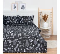 КПБ LoveLife евро "Лес" 200x217 см, 225x240 см, 50x70 см-2шт, 100%хлопок, сатин 7753036