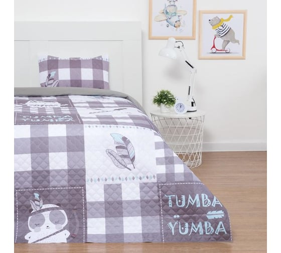 Набор Этель "Tumbaumba" 1,5 сп, покрывало 145x210 см, наволочка 40x60 см, микрофибра 5479855 1