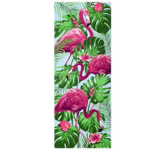 Полотенце Этель "Фламинго" 60x146 см, 100% хлопок 160 гр/м2 2588690