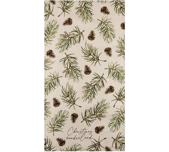 Полотенце Этель Christmas tree 40x73 см, 100% хлопок, саржа 190 гр/м2  5135274 1