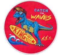 Полотенце пляжное Этель "Поймай волну" d 150 см, 100% п/э 5105961