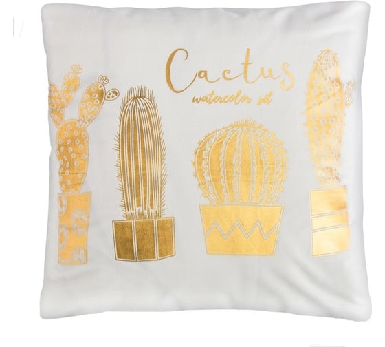 Чехол на подушку Этель "Cactus" 42x42 см, велюр 4370139 1