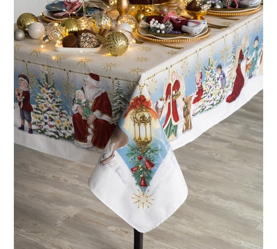 Скатерть Этель "Christmas time" 150x185 см +/-3см с ГМВО, хл100% 4496662