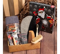 Набор подарочный Этель "Самый крутой Санта" полотенце и аксессуары, 7 предметов 5145521