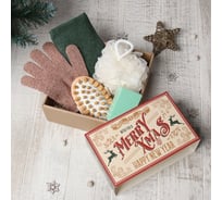 Подарочный набор Этель Merry Xmas полотенце 30x60 см, банные аксессуары, 3 предмета 9935125