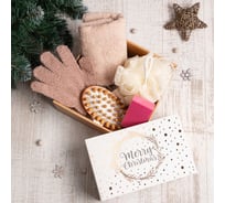 Подарочный набор Этель "Merry Christmas" полотенце 30x60 см, банные аксессуары, 3 предмета 4471691