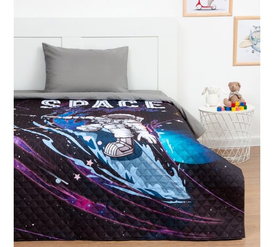 Покрывало Этель 1,5 сп "Space Surfer" 145х210 см, микрофибра 7475398