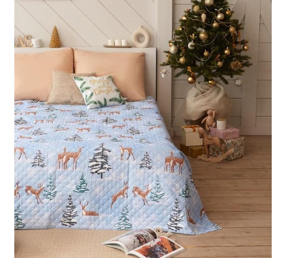 Покрывало Этель 2 сп "Зимнее волшебство" 180x210 см, микрофибра 5080091 1